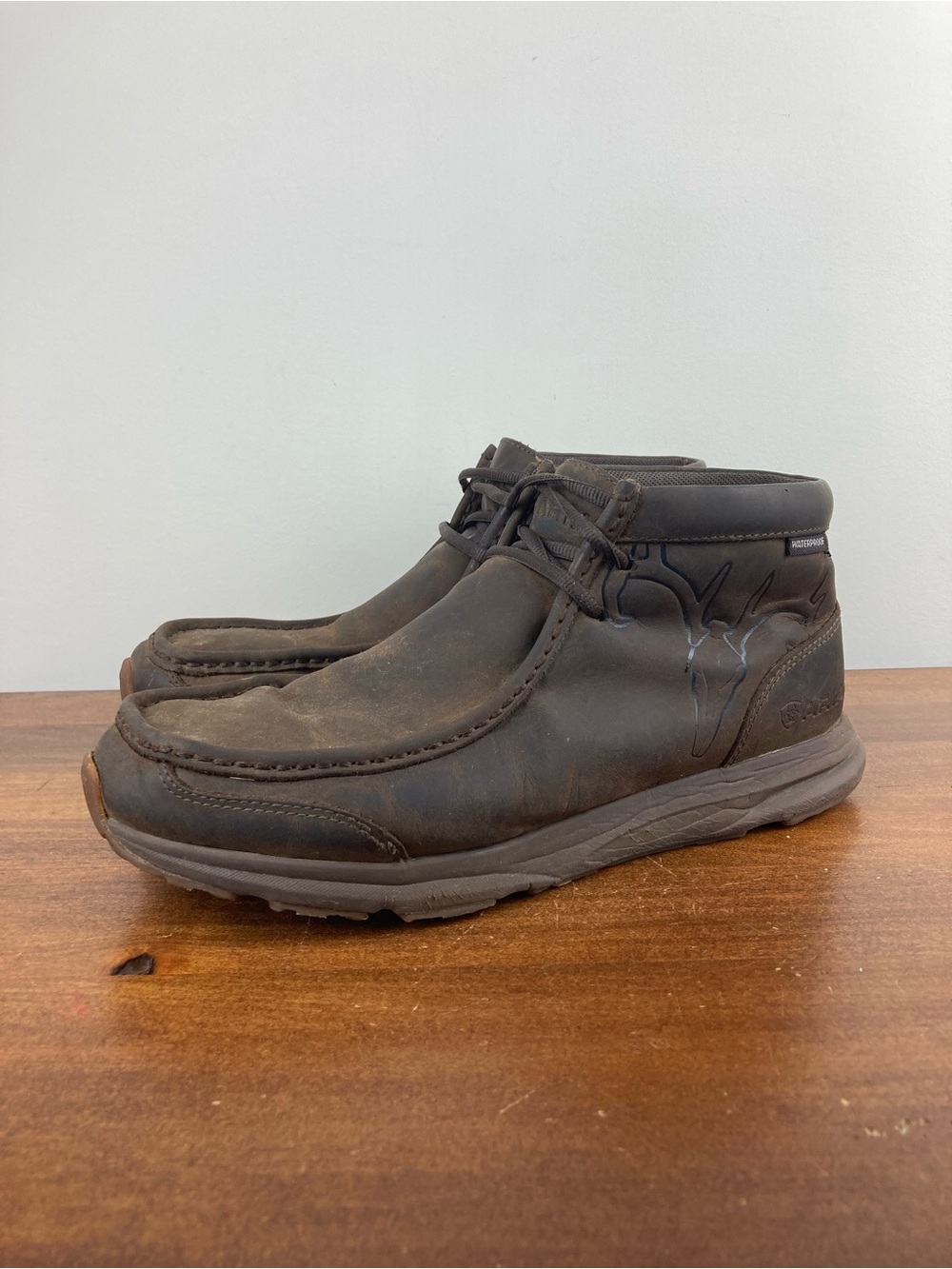 Ariat Spitfire Leather Lace Up Chukka Waterproof Deer Brown 10044353 Men’s 8.5D.